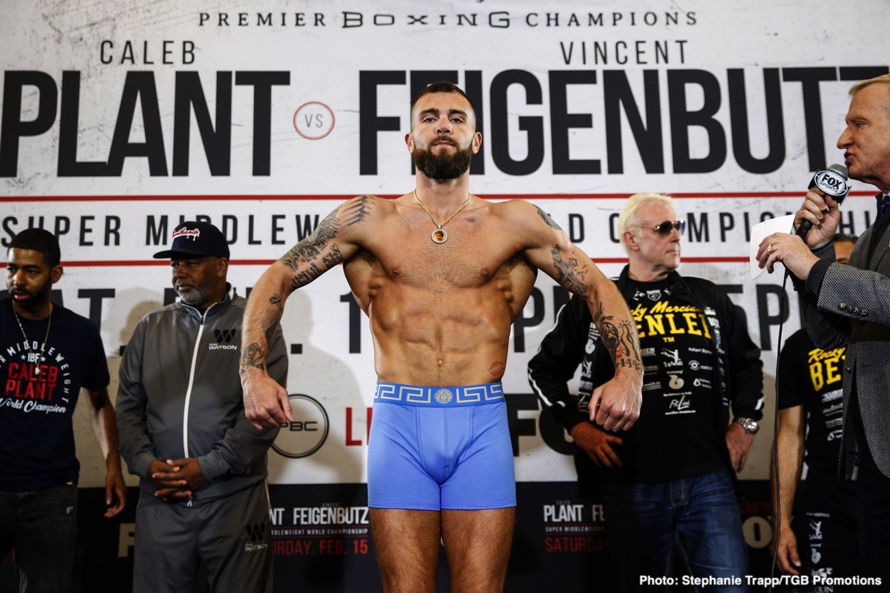 Caleb Plant - Vincent Feigenbutz Official Weigh In Results