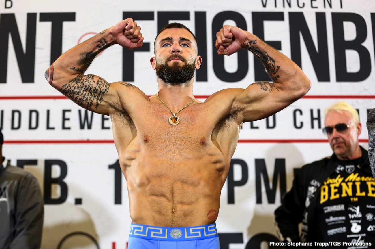 Caleb Plant - Vincent Feigenbutz Official Weigh In Results