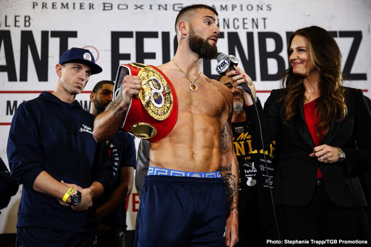Caleb Plant - Vincent Feigenbutz Official Weigh In Results