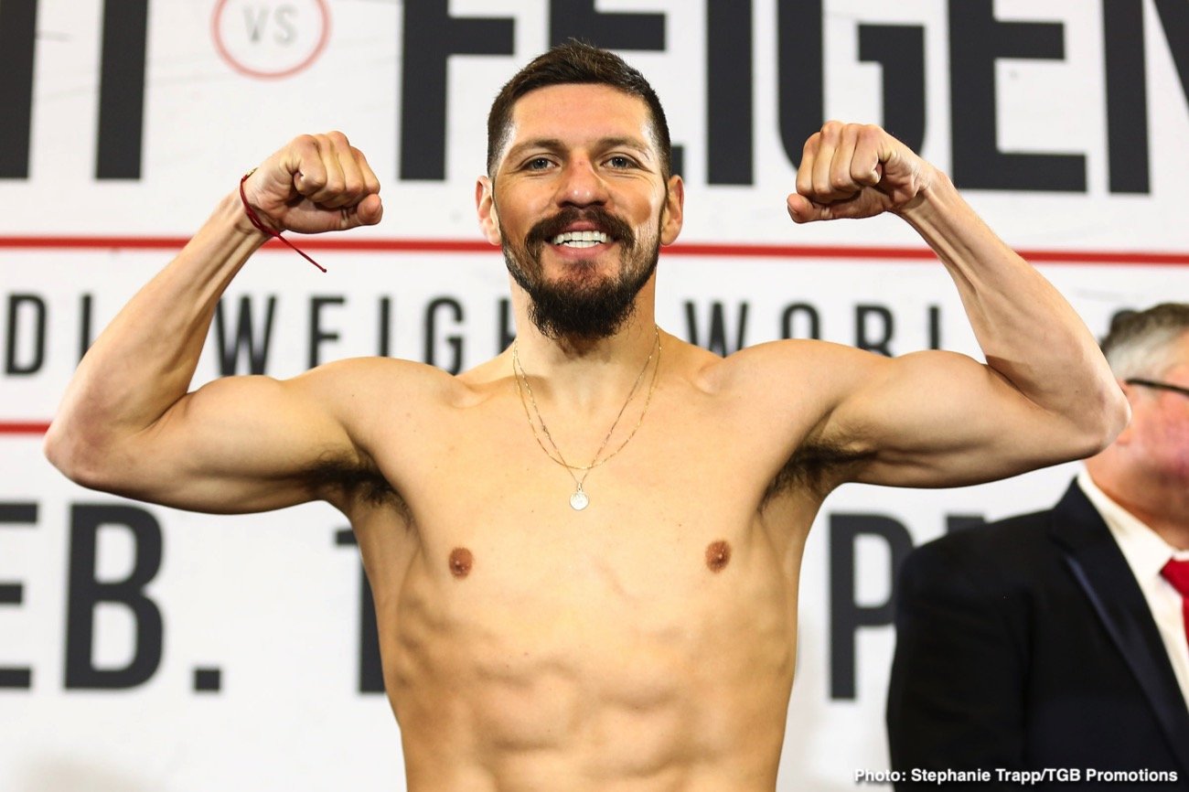 Caleb Plant - Vincent Feigenbutz Official Weigh In Results