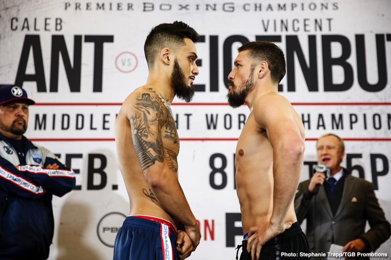 Caleb Plant - Vincent Feigenbutz Official Weigh In Results