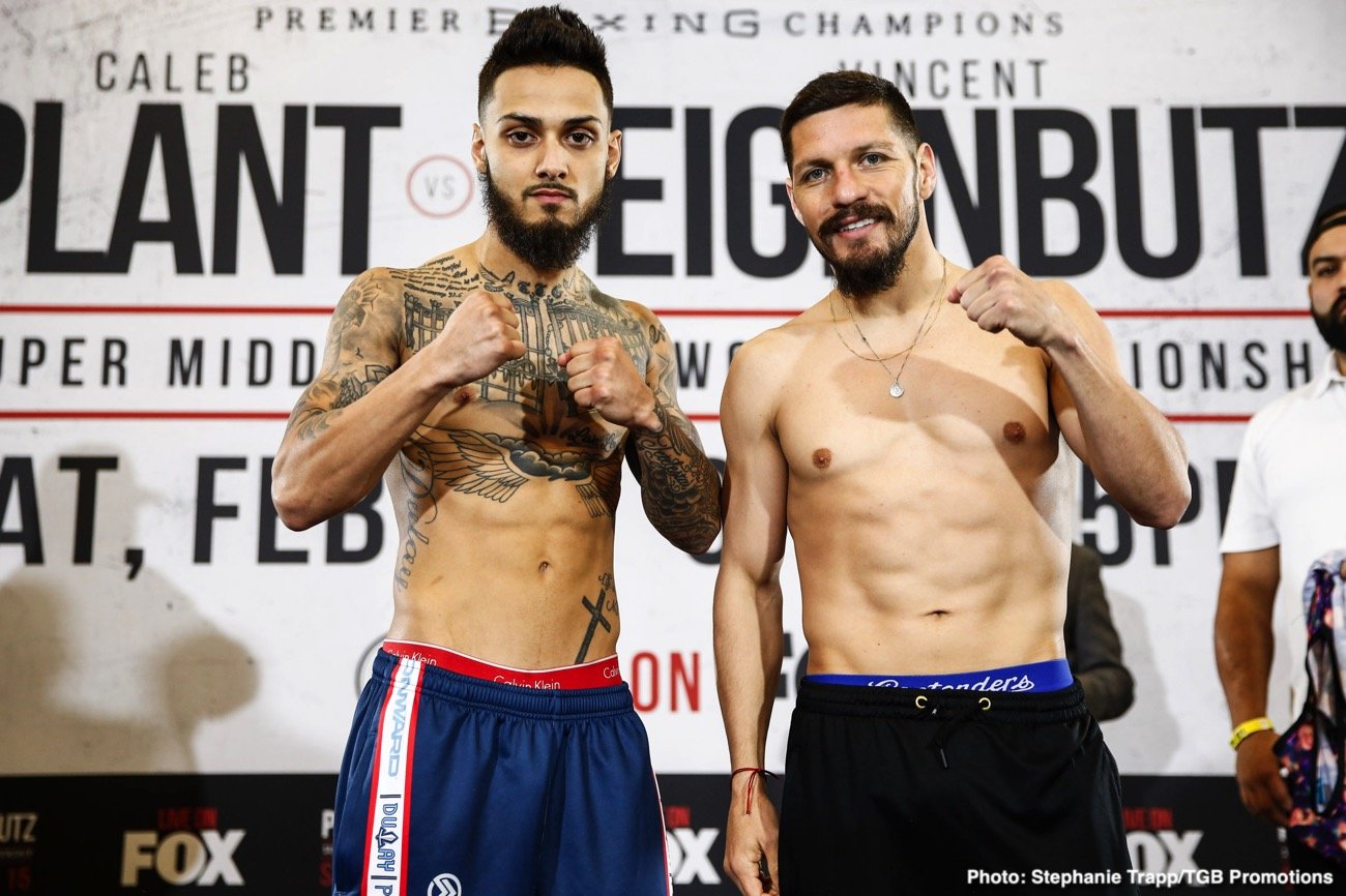 Caleb Plant - Vincent Feigenbutz Official Weigh In Results