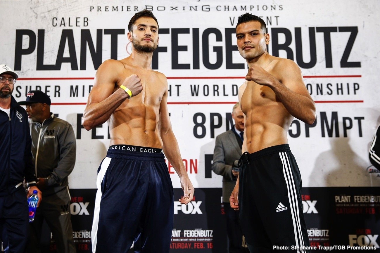 Caleb Plant - Vincent Feigenbutz Official Weigh In Results