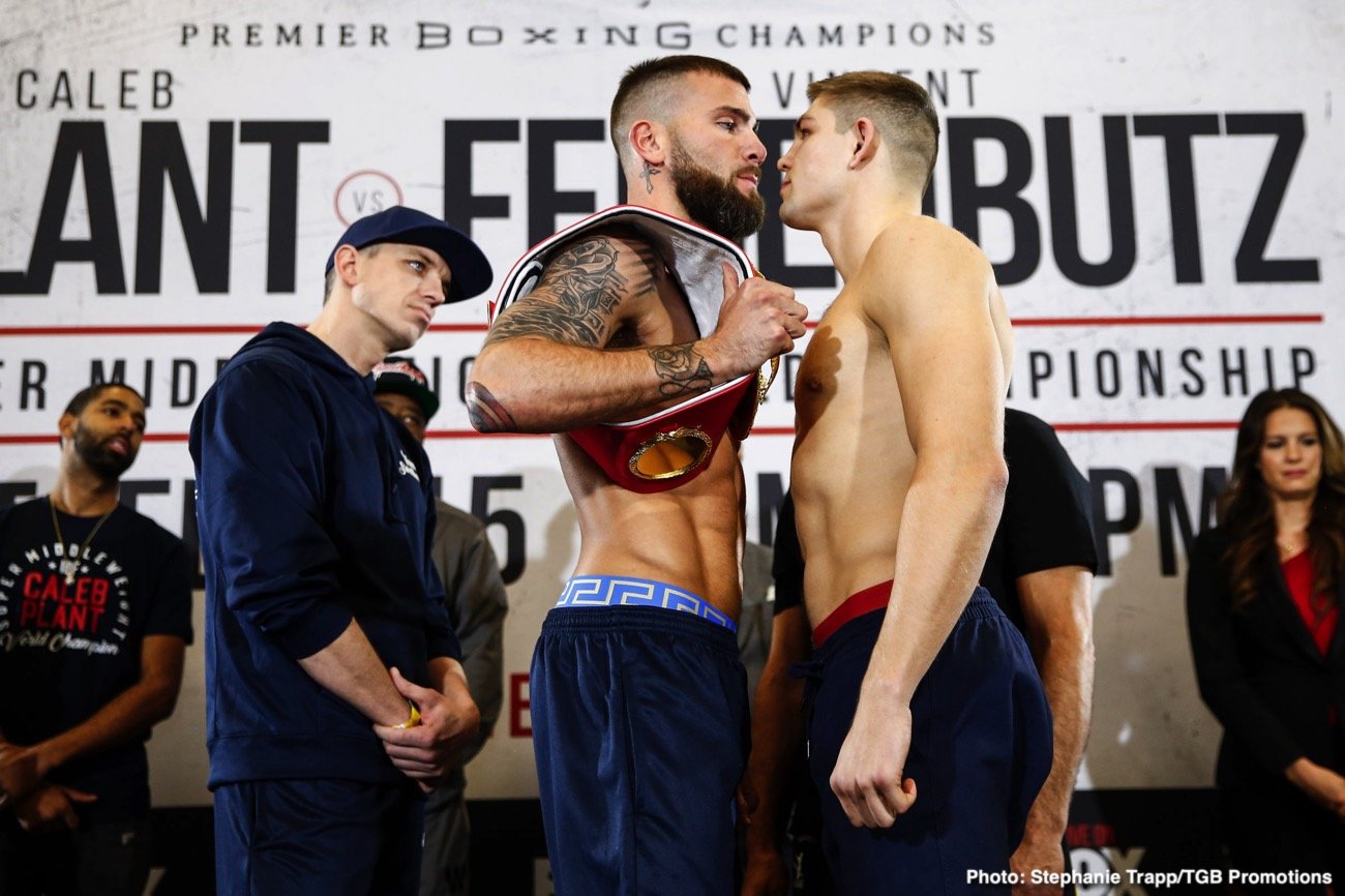Caleb Plant - Vincent Feigenbutz Official Weigh In Results