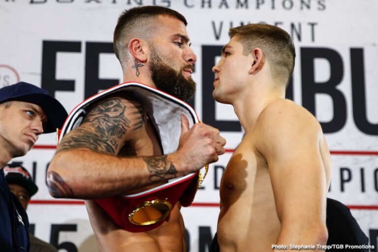 Caleb Plant - Vincent Feigenbutz Official Weigh In Results