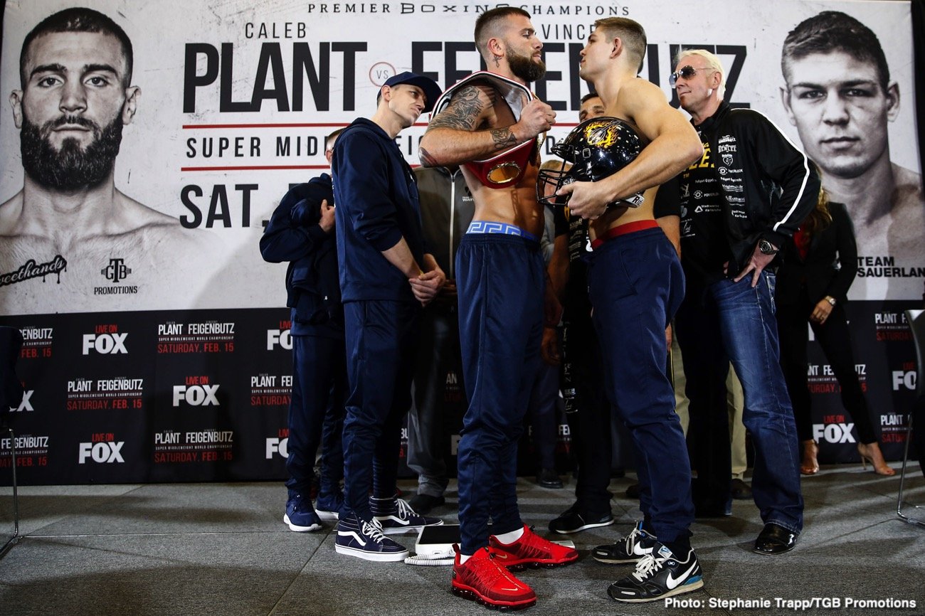 Caleb Plant - Vincent Feigenbutz Official Weigh In Results