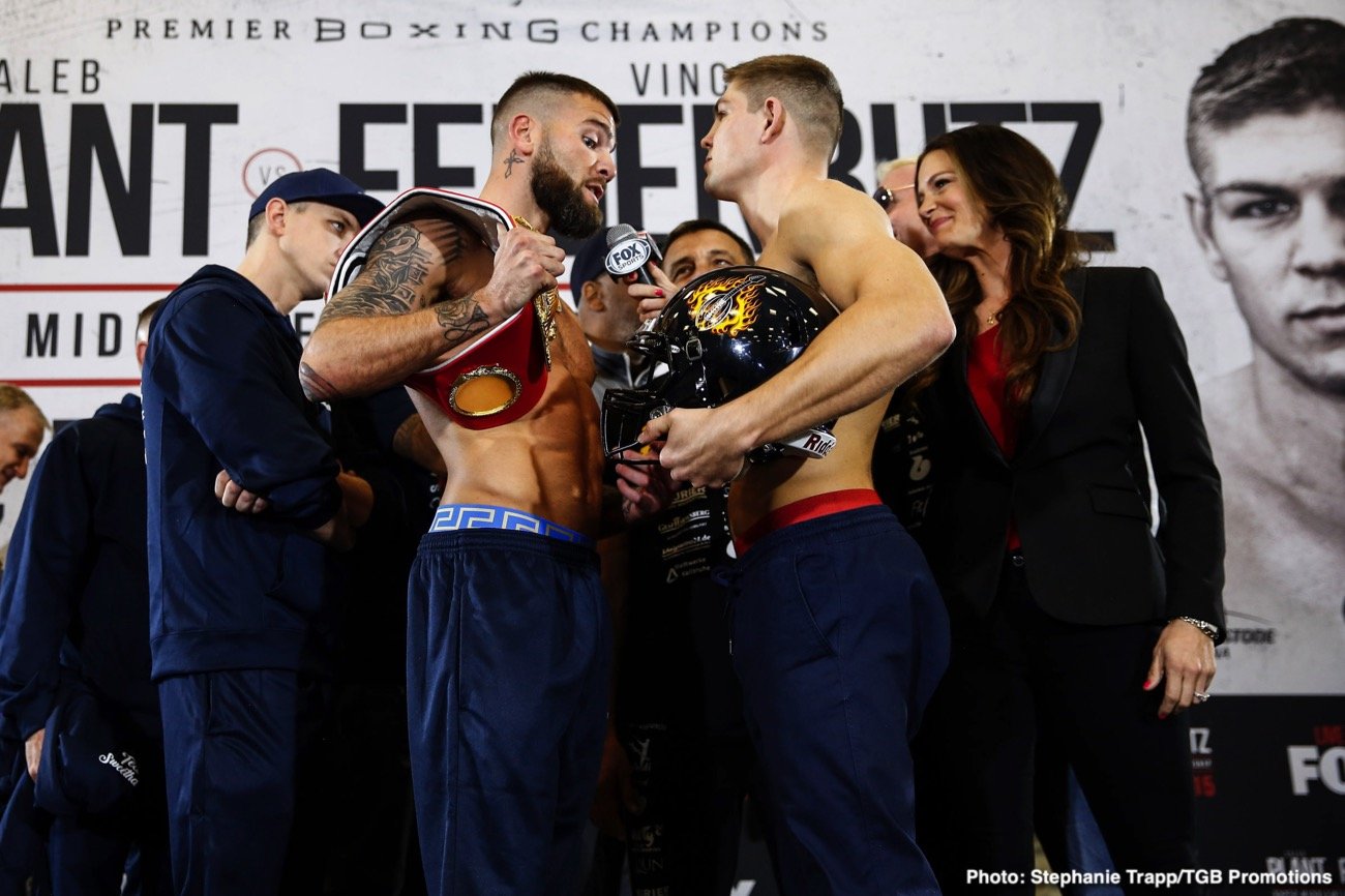 Caleb Plant - Vincent Feigenbutz Official Weigh In Results