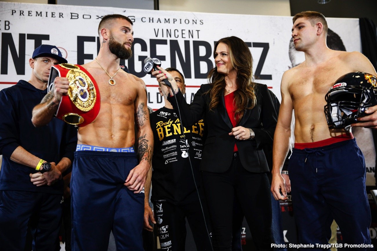 Caleb Plant - Vincent Feigenbutz Official Weigh In Results