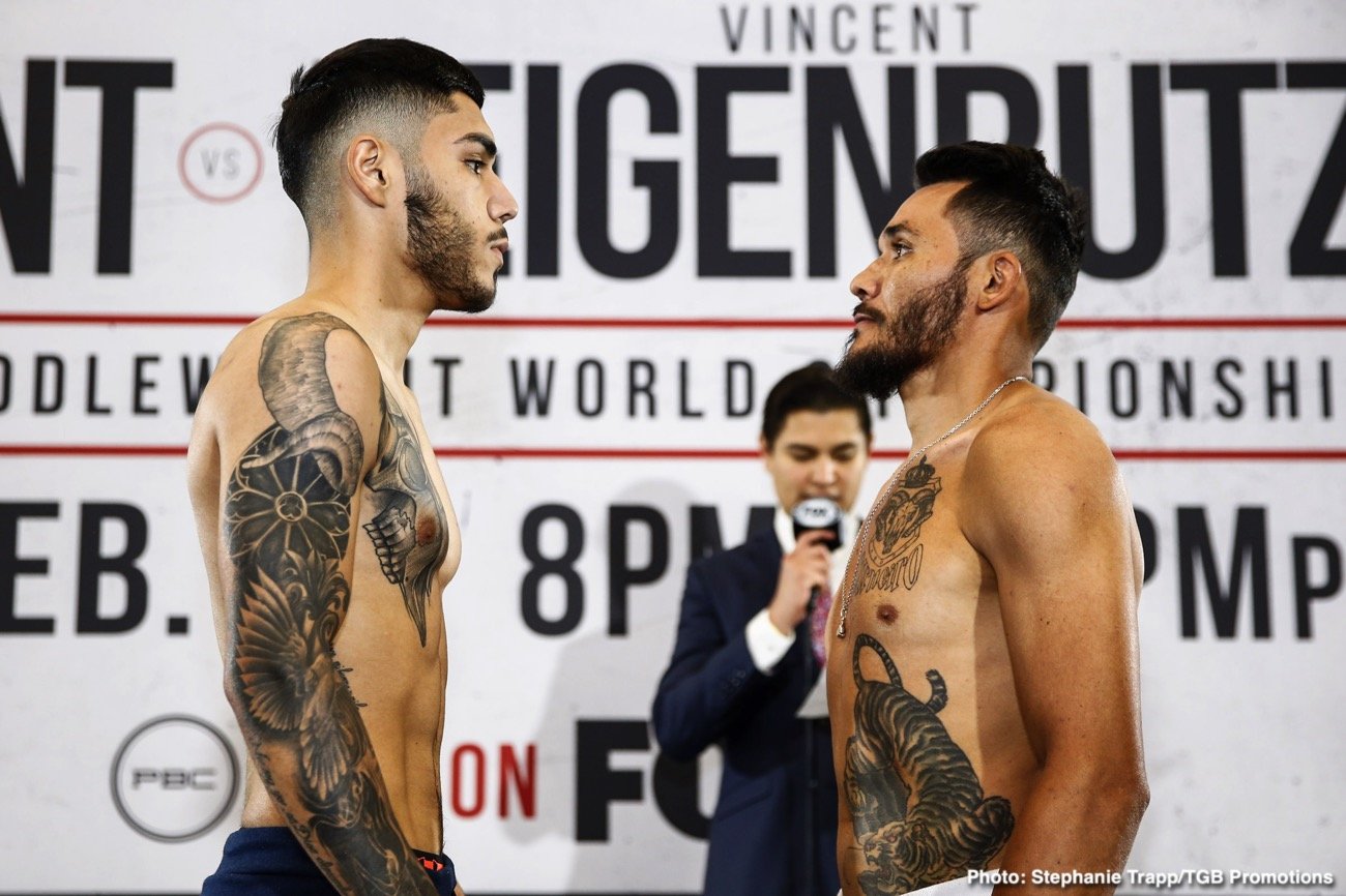 Caleb Plant - Vincent Feigenbutz Official Weigh In Results
