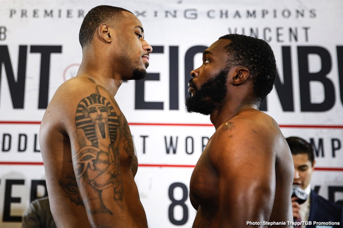 Caleb Plant - Vincent Feigenbutz Official Weigh In Results