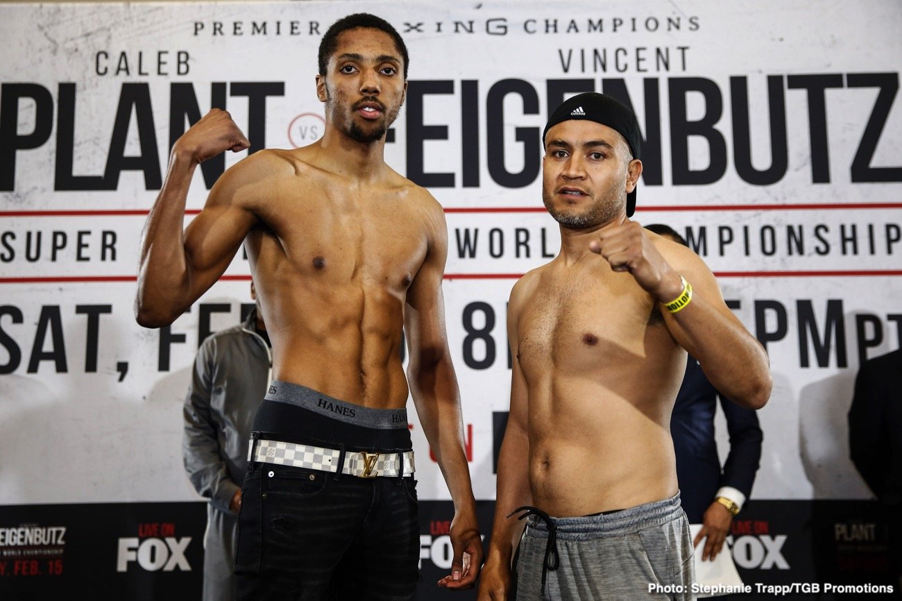 Caleb Plant - Vincent Feigenbutz Official Weigh In Results