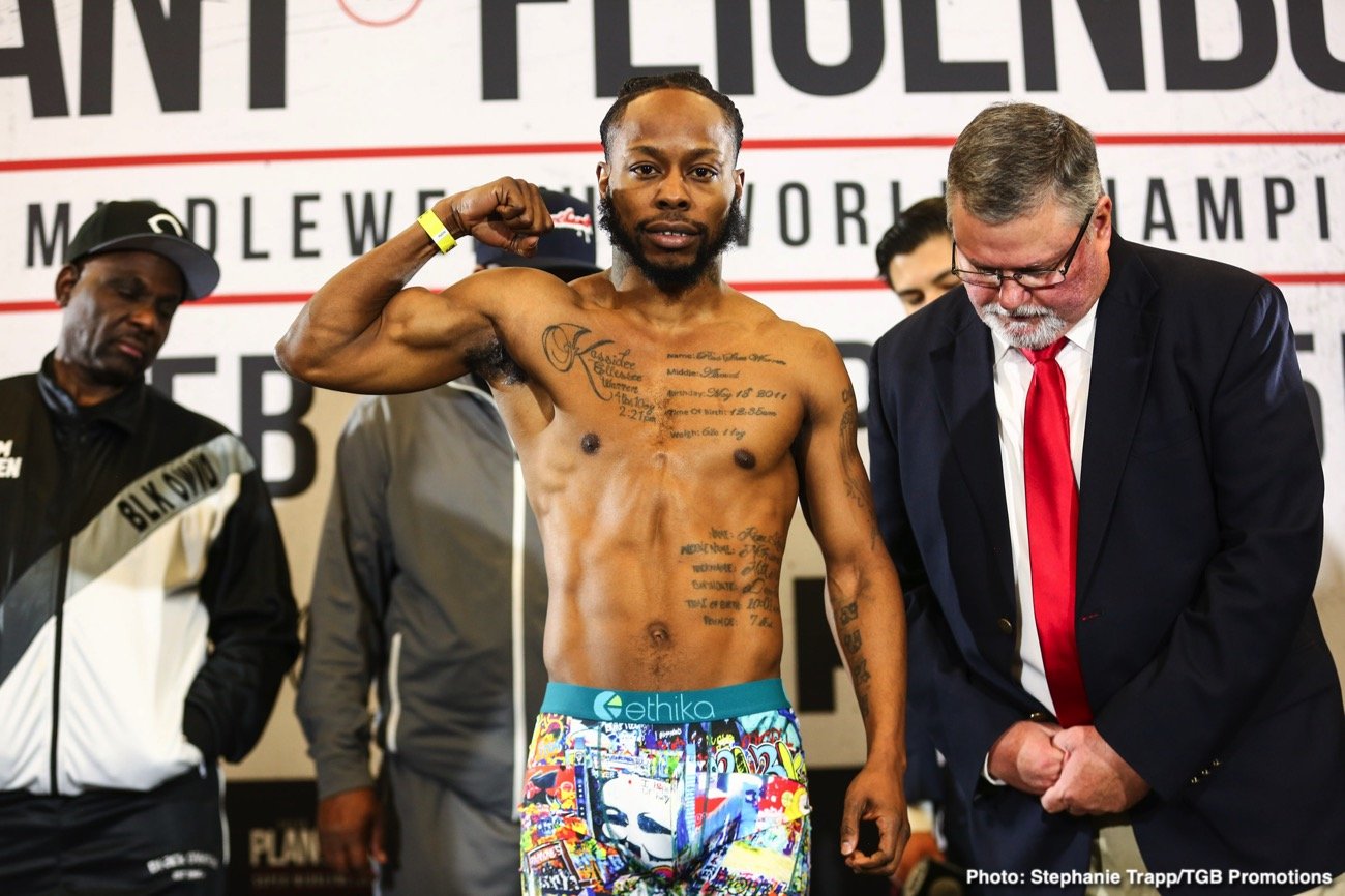 Caleb Plant - Vincent Feigenbutz Official Weigh In Results