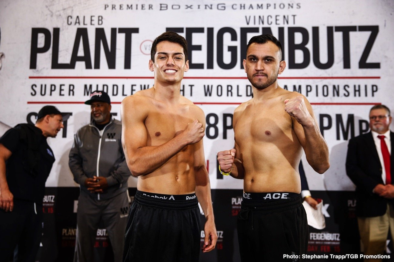 Caleb Plant - Vincent Feigenbutz Official Weigh In Results