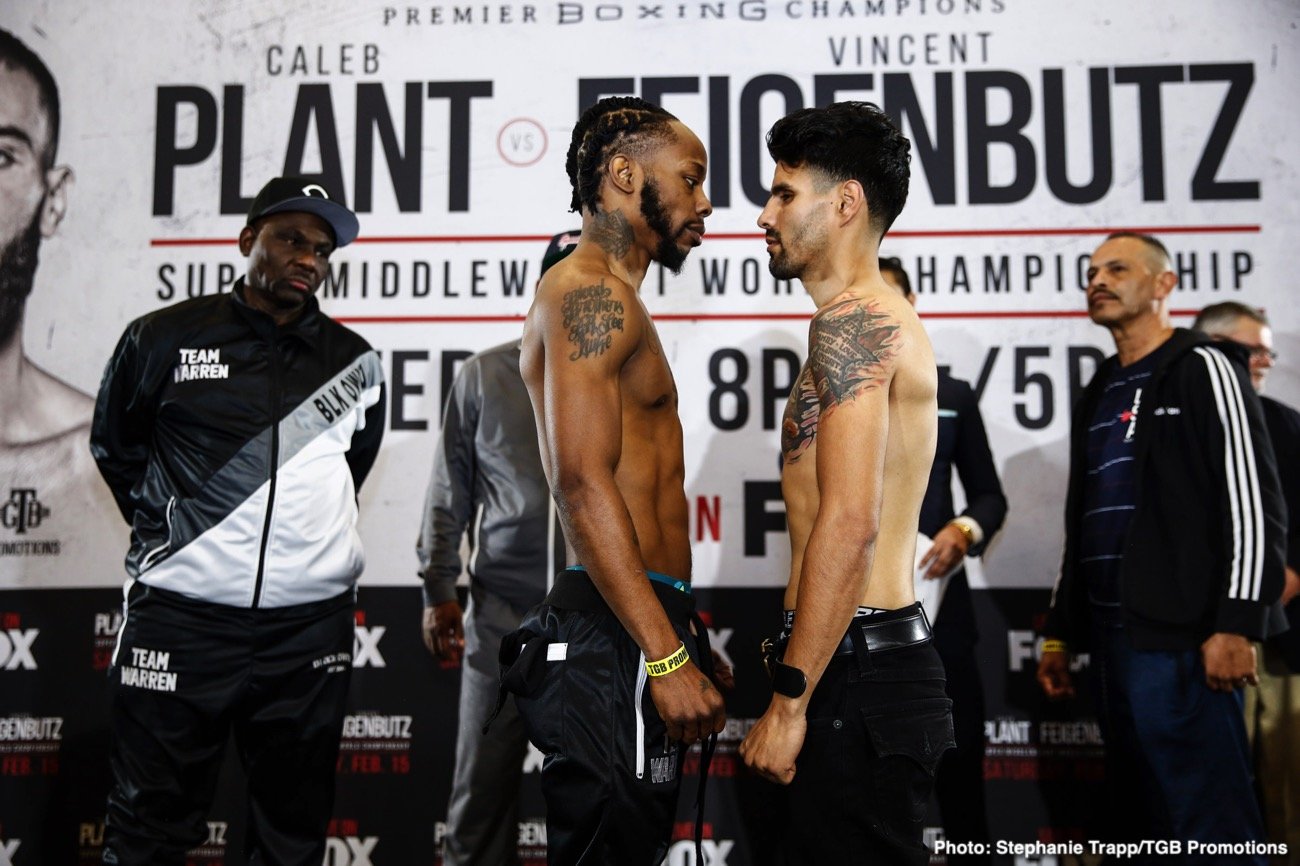 Caleb Plant - Vincent Feigenbutz Official Weigh In Results