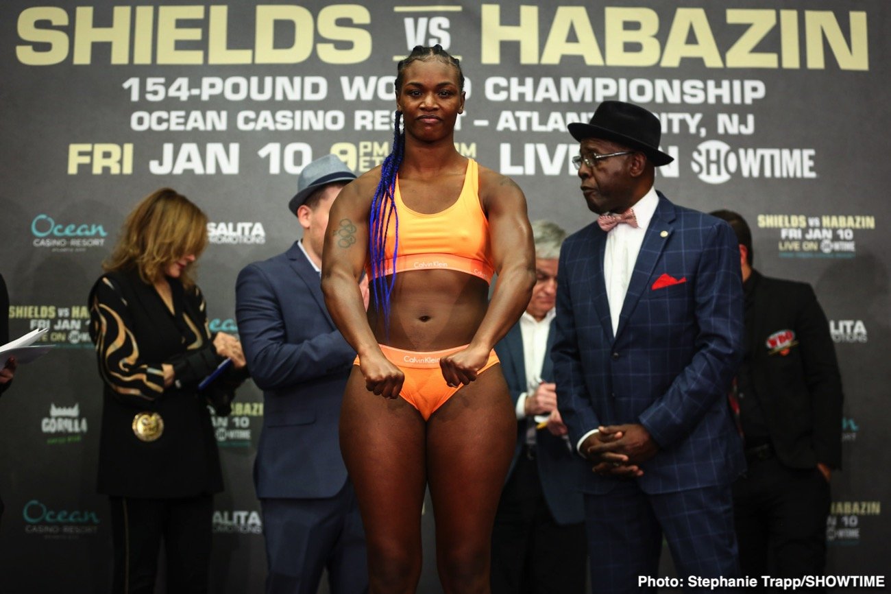 Claressa Shields and Ivana Habazin - weigh-in results