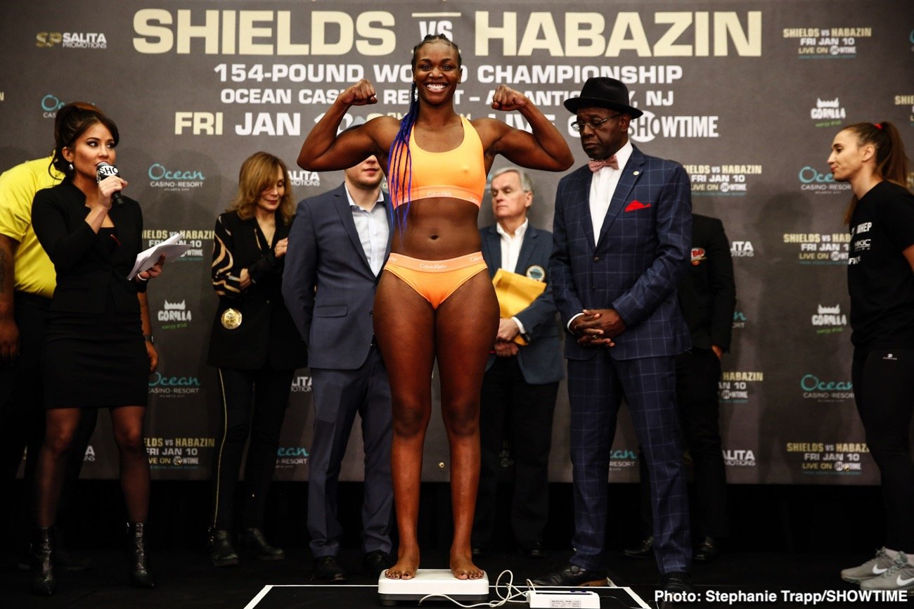 Claressa Shields and Ivana Habazin - weigh-in results