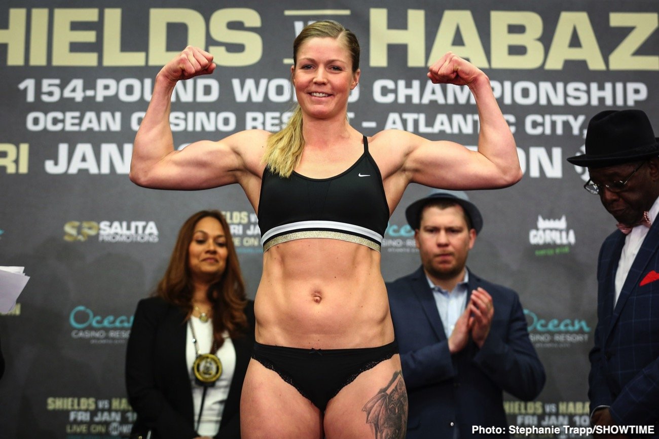 Claressa Shields and Ivana Habazin - weigh-in results