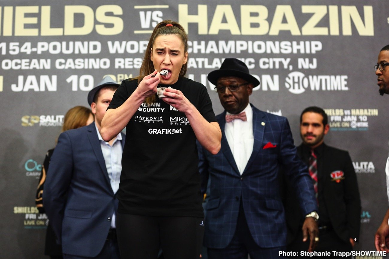 Claressa Shields and Ivana Habazin - weigh-in results