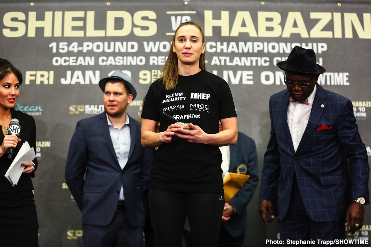 Claressa Shields and Ivana Habazin - weigh-in results