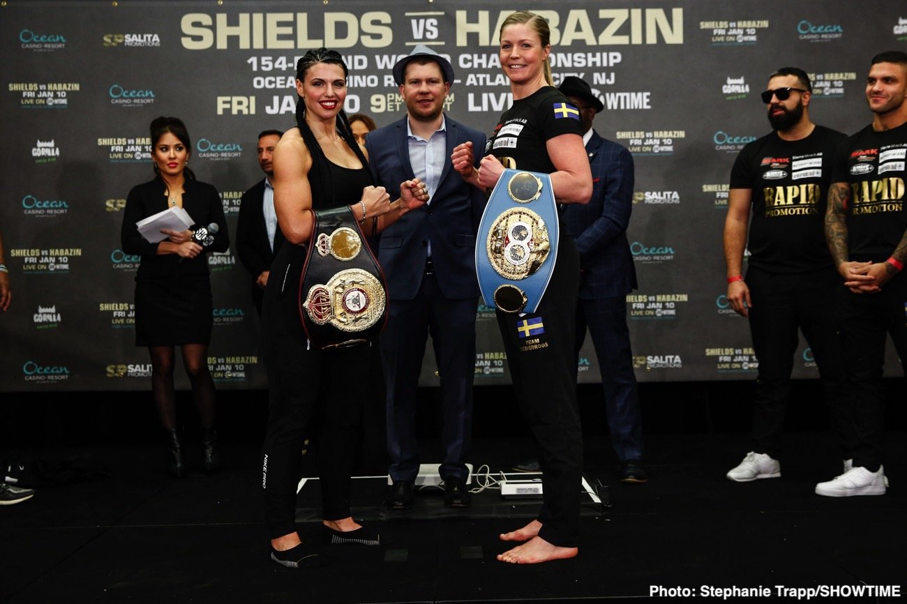 Claressa Shields and Ivana Habazin - weigh-in results