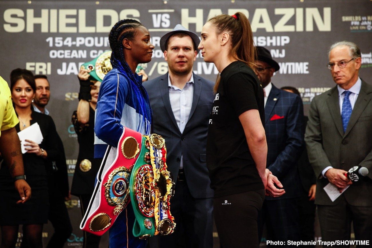 Claressa Shields and Ivana Habazin - weigh-in results