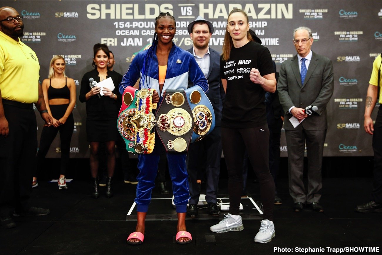 Claressa Shields and Ivana Habazin - weigh-in results