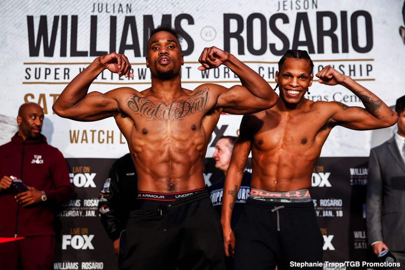 Julian Williams vs. Jeison Rosario - Weigh In Results & Photos