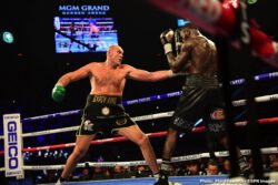 Wilder - Fury II - February 22, 2020 Deontay Wilder, Tyson Fury - Tyson Fury was as good as his word and then some tonight in Las Vegas. Jumping right on Deontay Wilder as he said he would do, Fury gave Wilder an absolute beating for six-and-a-half rounds. Bloodied, battered and downed twice during the one-sided fight, Wilder was finally saved by his corner as the towel was thrown in at the 1.39 mark of round seven.