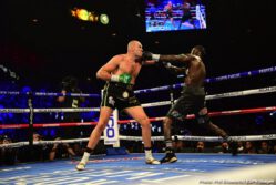 Wilder - Fury II - February 22, 2020 Deontay Wilder, Tyson Fury - Tyson Fury was as good as his word and then some tonight in Las Vegas. Jumping right on Deontay Wilder as he said he would do, Fury gave Wilder an absolute beating for six-and-a-half rounds. Bloodied, battered and downed twice during the one-sided fight, Wilder was finally saved by his corner as the towel was thrown in at the 1.39 mark of round seven.