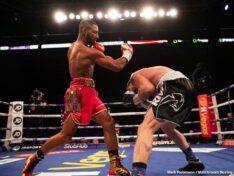 Kell Brook vs Mark DeLuca, Claudio Marrero, Kell Brook, Kid Galahad, Liam Smith, Mark DeLuca - Kell Brook returned from a 14 month hiatus from the ring to stop Mark DeLuca in seven rounds at the FlyDSA Arena in Sheffield, live on Sky Sports in the UK and DAZN in the US.