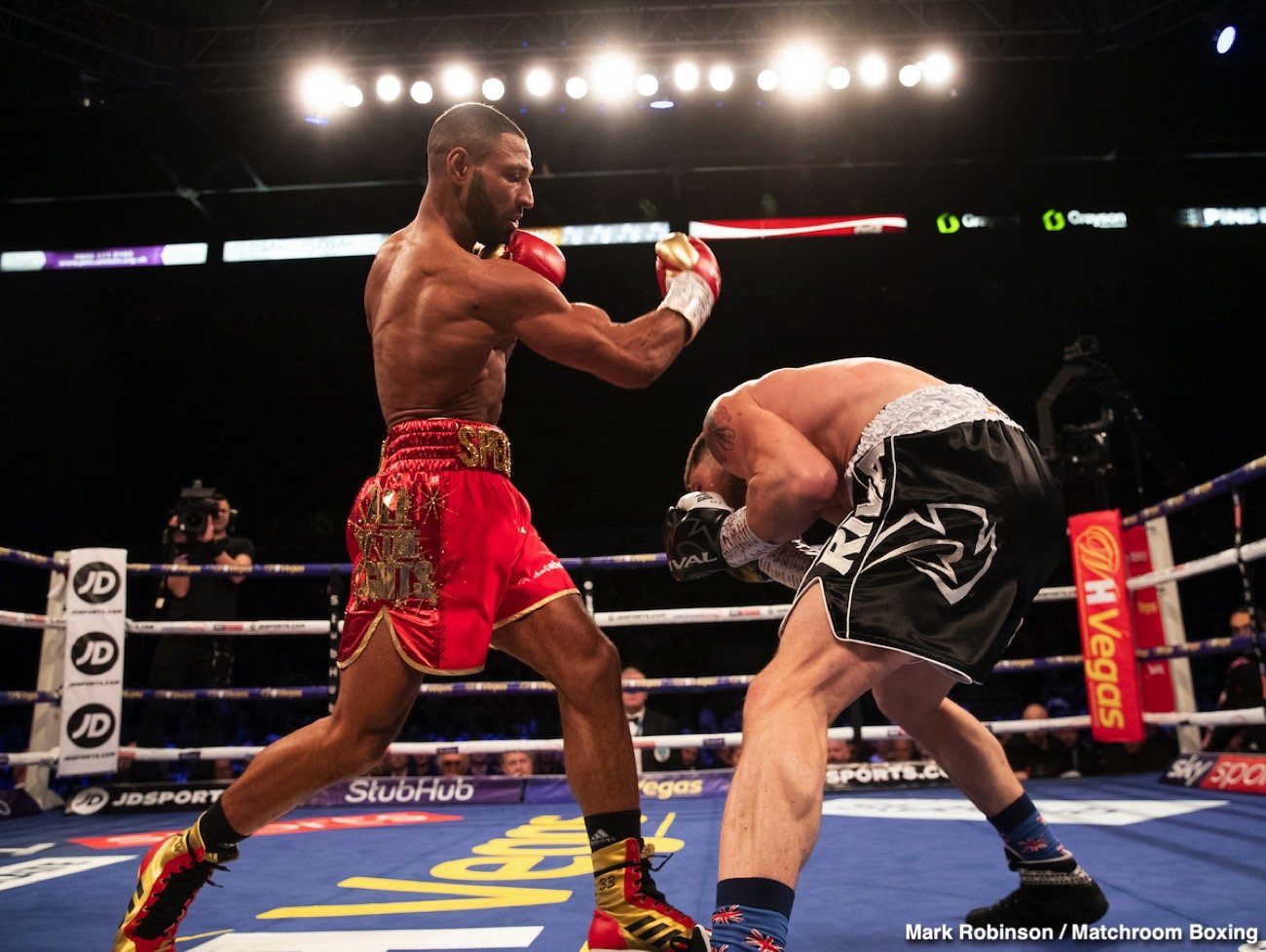 Boxing photo: David Allen, Eddie Hearn, Kell Brook, Kid Galahad image Brook stops DeLuca - Sheffield Live Updates