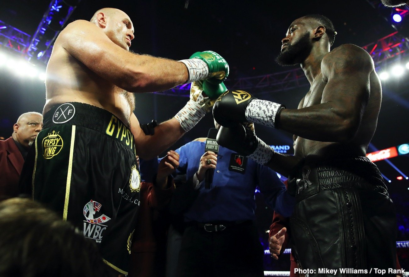 Bob Arum says Tyson Fury vs. Deontay Wilder 3 is possible next