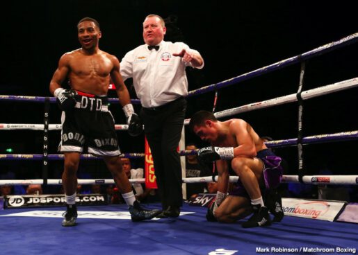 Donte Dixon vs Eduardo Valverde David Allen, Dorian Darch, Eddie Hearn, Kell Brook, Kid Galahad, Mark DeLuca - Kell Brook (39-2, 27 KOs) looked as good as new on Saturday night in returning from a 14 month layoff to crush his over-matched opponent Mark DeLuca (24-2, 13 KOs) in stopping him in the 7th round at the FlyDSA Arena in Sheffield, England.