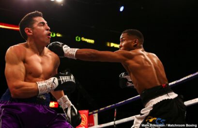 Donte Dixon vs Eduardo Valverde David Allen, Dorian Darch, Eddie Hearn, Kell Brook, Kid Galahad, Mark DeLuca - Kell Brook (39-2, 27 KOs) looked as good as new on Saturday night in returning from a 14 month layoff to crush his over-matched opponent Mark DeLuca (24-2, 13 KOs) in stopping him in the 7th round at the FlyDSA Arena in Sheffield, England.