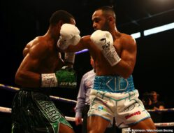 Kid Galahad vs Claudio Marrero David Allen, Dorian Darch, Eddie Hearn, Kell Brook, Kid Galahad, Mark DeLuca - Kell Brook (39-2, 27 KOs) looked as good as new on Saturday night in returning from a 14 month layoff to crush his over-matched opponent Mark DeLuca (24-2, 13 KOs) in stopping him in the 7th round at the FlyDSA Arena in Sheffield, England.