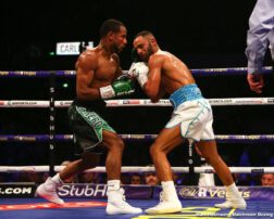 Kid Galahad vs Claudio Marrero David Allen, Dorian Darch, Eddie Hearn, Kell Brook, Kid Galahad, Mark DeLuca - Kell Brook (39-2, 27 KOs) looked as good as new on Saturday night in returning from a 14 month layoff to crush his over-matched opponent Mark DeLuca (24-2, 13 KOs) in stopping him in the 7th round at the FlyDSA Arena in Sheffield, England.