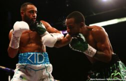Kid Galahad vs Claudio Marrero David Allen, Dorian Darch, Eddie Hearn, Kell Brook, Kid Galahad, Mark DeLuca - Kell Brook (39-2, 27 KOs) looked as good as new on Saturday night in returning from a 14 month layoff to crush his over-matched opponent Mark DeLuca (24-2, 13 KOs) in stopping him in the 7th round at the FlyDSA Arena in Sheffield, England.