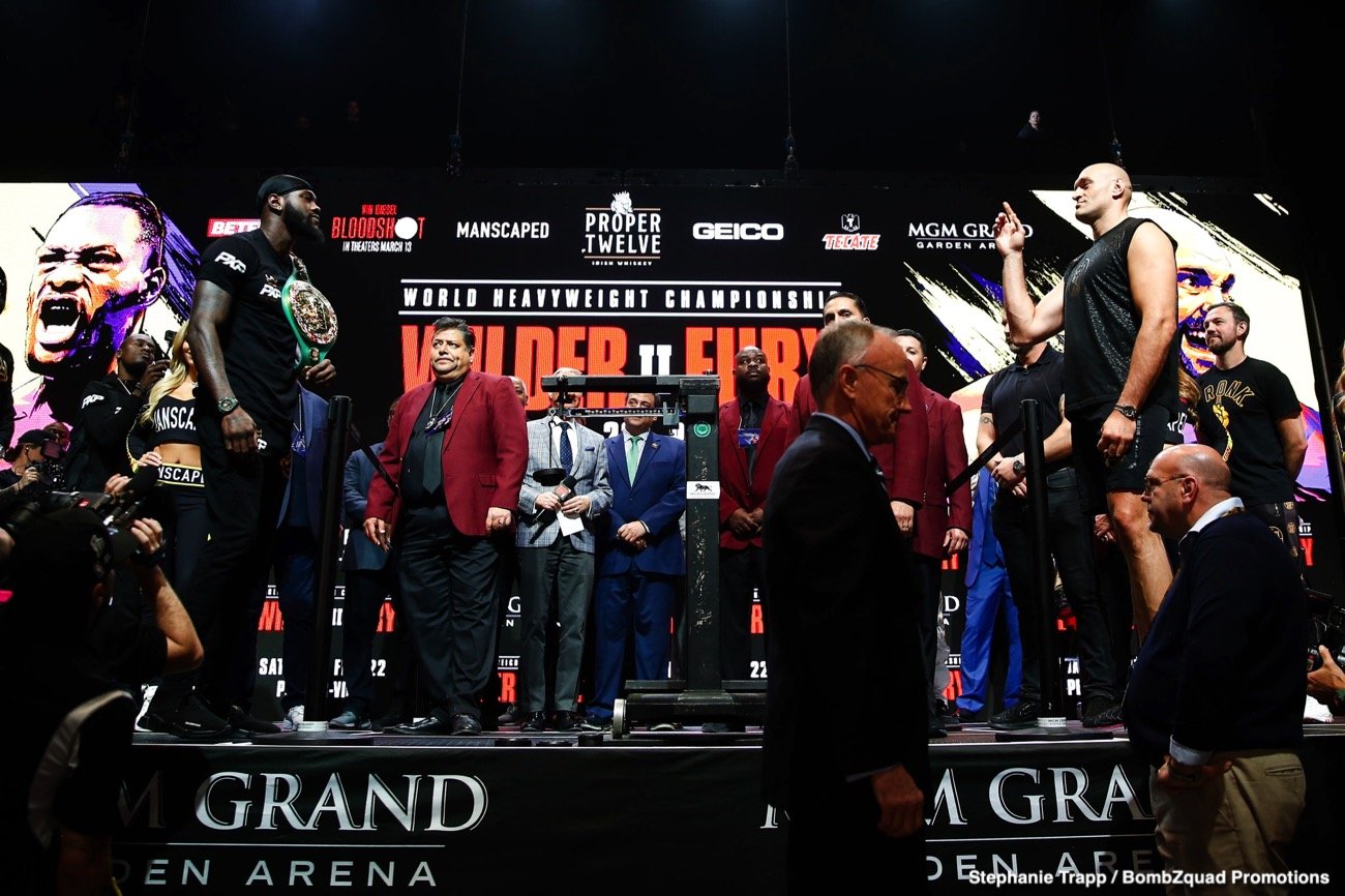 Deontay Wilder vs. Tyson Fury - official weights