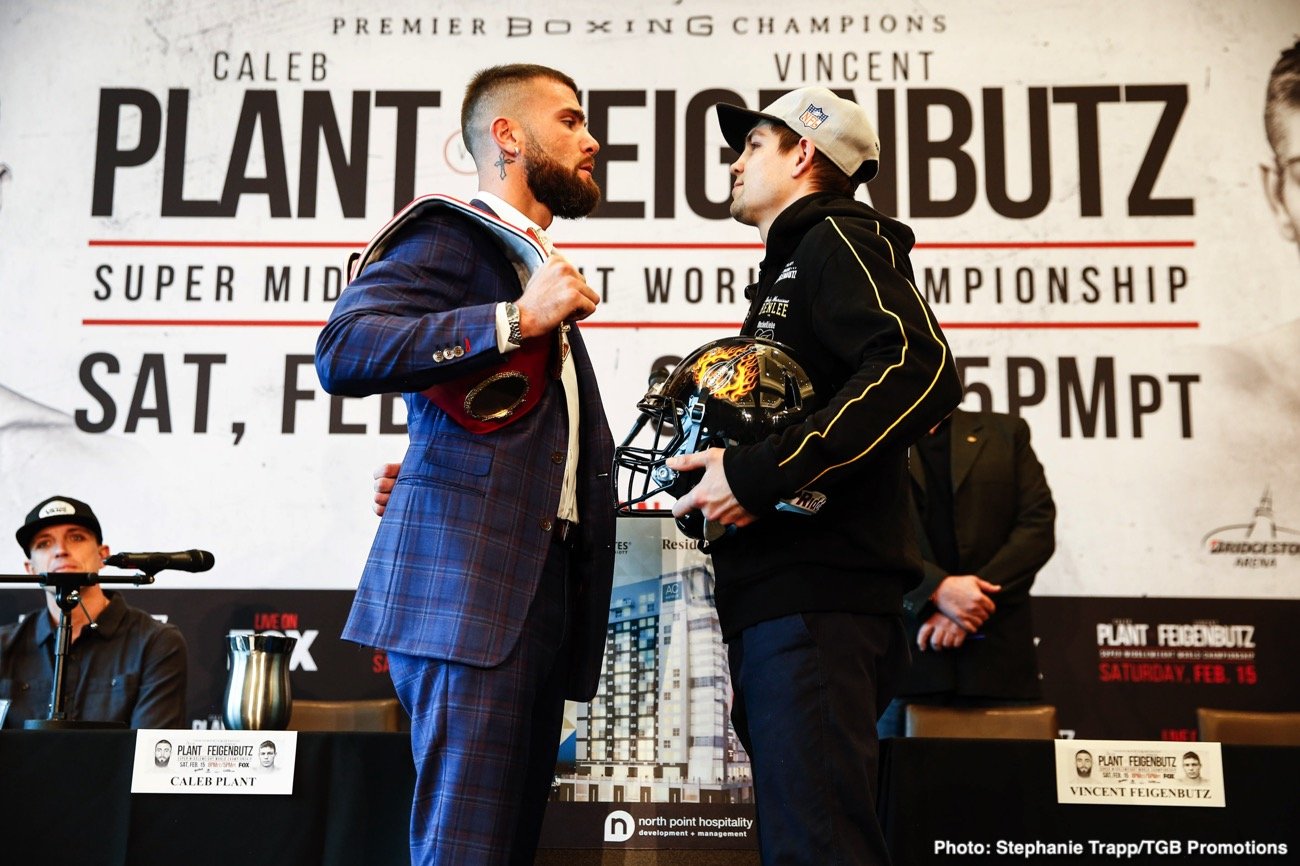 Caleb Plant and Vincent Feigenbutz final press conference quotes for Saturday