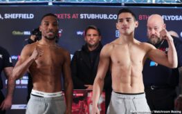 Donte Dixon Weigh In Dave Allen, Eva Wahlstrom, Kell Brook, Mark DeLuca, Terri Harper - https://youtu.be/gOU5ekWyhaI?t=1101