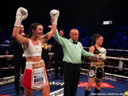 Eva Wahlstrom vs Terri Harper Claudio Marrero, Kell Brook, Kid Galahad, Liam Smith, Mark DeLuca - Kell Brook returned from a 14 month hiatus from the ring to stop Mark DeLuca in seven rounds at the FlyDSA Arena in Sheffield, live on Sky Sports in the UK and DAZN in the US.