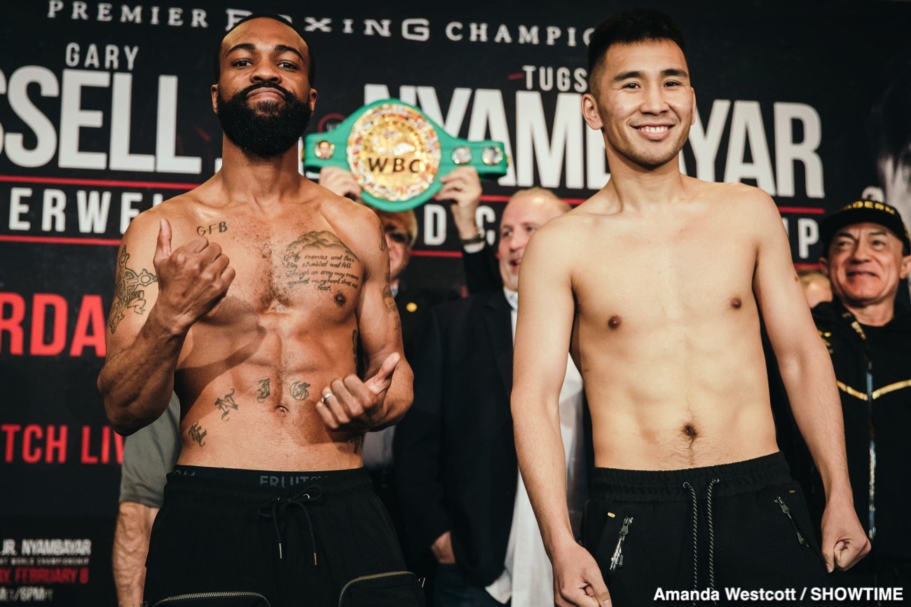 Gary Russell Jr. vs. Nyambayar & Rigondeaux vs. Solia - final weigh-in results