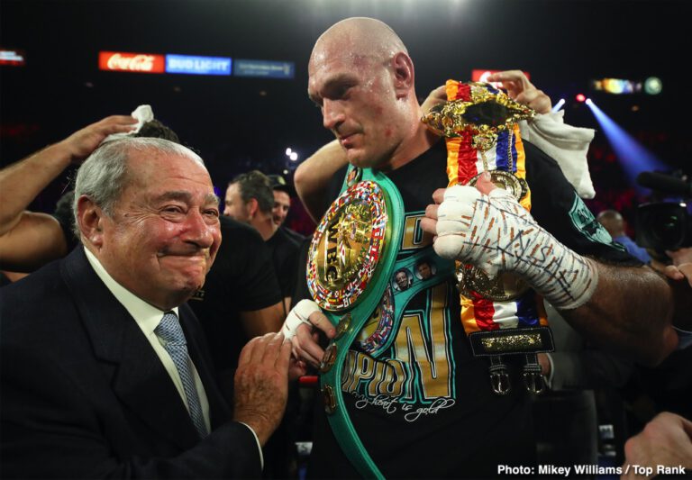 Bob Arum says Joshua vs. Fury fight "dead in the water"