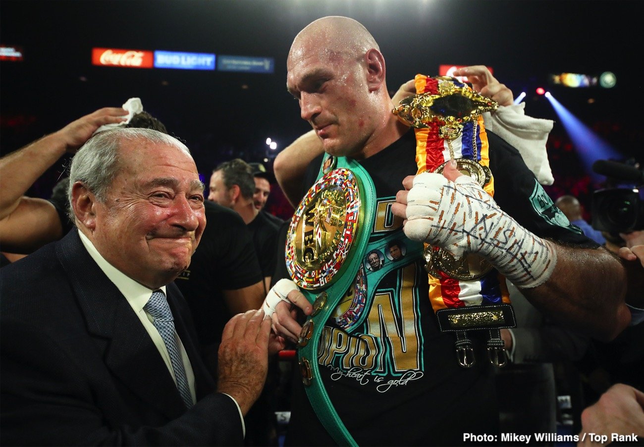 Bob Arum On The Wilder/Fury/Joshua Situation: “We're Not Paying Wilder To Step Aside”