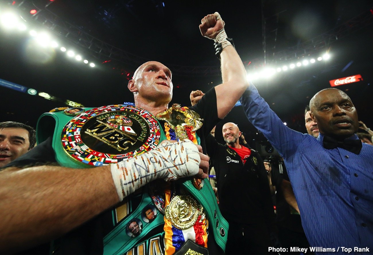 Tyson Fury Says He'll Quit On His Stool If Joshua Fight Goes More Than Three Rounds