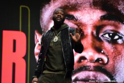 Wilder - Fury II Press Conference - February 19, 2020 Deontay Wilder, Tyson Fury - One might be excused for thinking that, when three American scoring judges are assigned to work a fight between an American fighter and a British fighter, the situation is unfair to the British fighter. But Tyson Fury, upon learning how there will be three U.S judges scoring this Saturday's massive return fight between he and Deontay Wilder, made it clear he is more than happy.