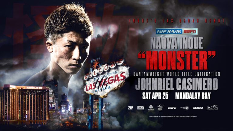 Naoya Inoue vs Johnriel Casimero on April 25 in Las Vegas - LIVE on ESPN+