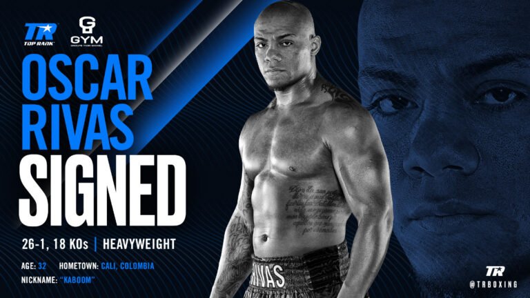 Photo: Oscar Rivas inks with Top Rank Oscar Rivas inks with Top Rank