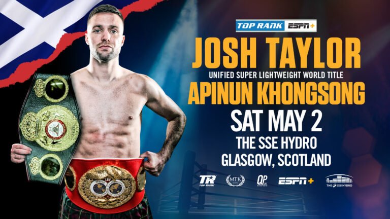 Josh Taylor fights on May 2 LIVE on ESPN+ in Glasgow