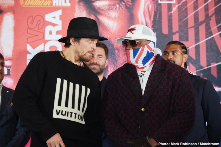 Usyk, Chisora Come Face-To-Face At Presser